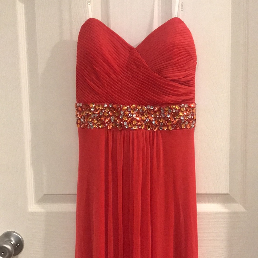 Coral prom dress